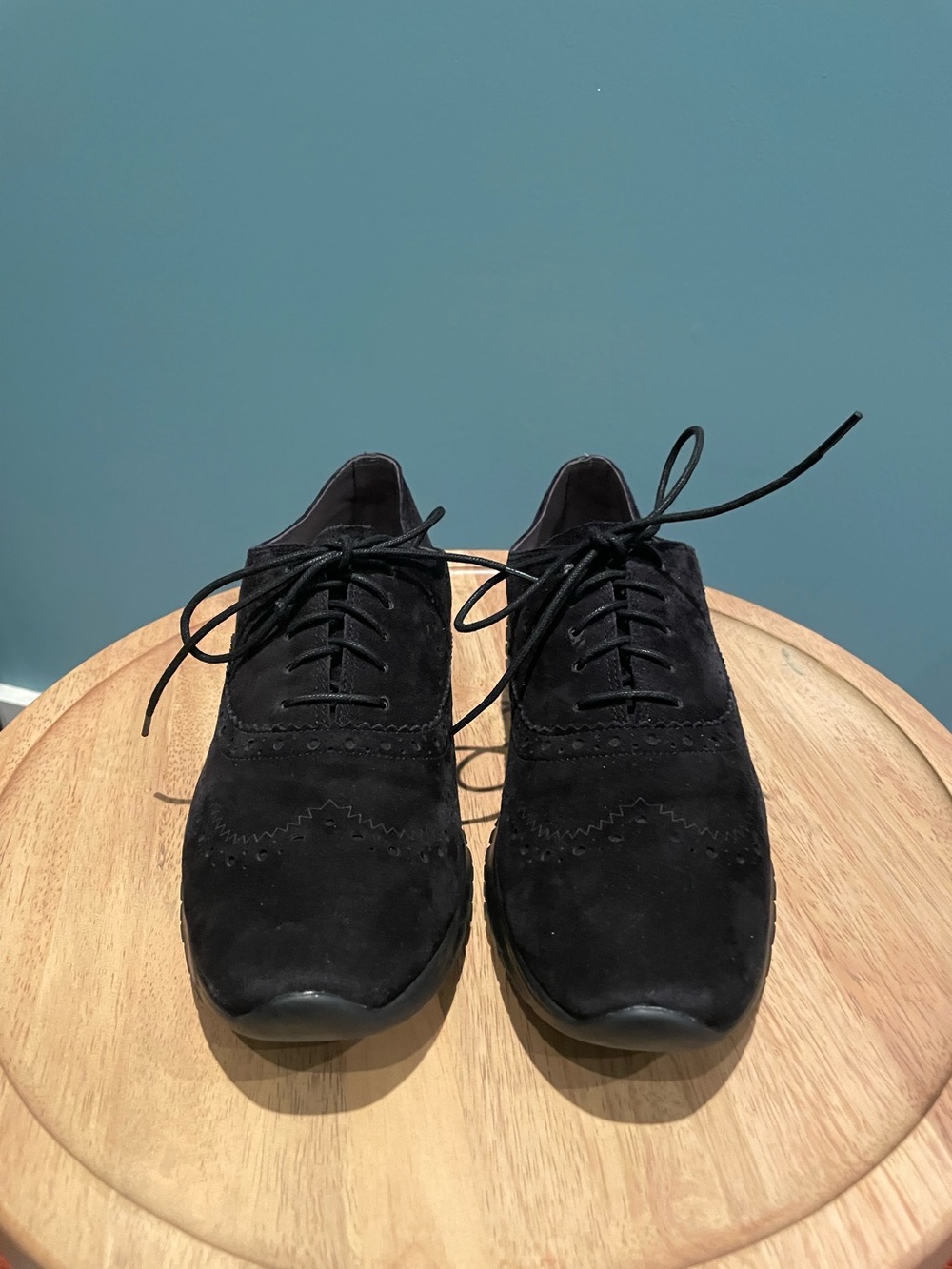 Cole Haan Black Suede Oxford Shoes